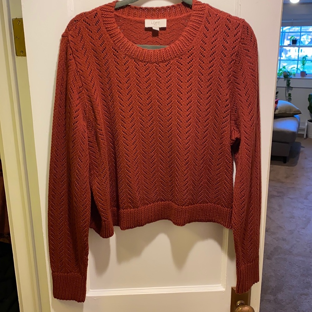 Loft  burnt orange sweater
